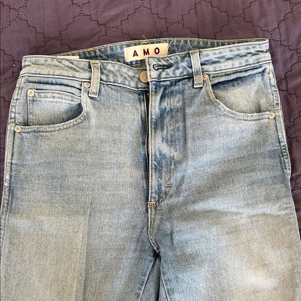 AMO Faded Blue Denim Jeans